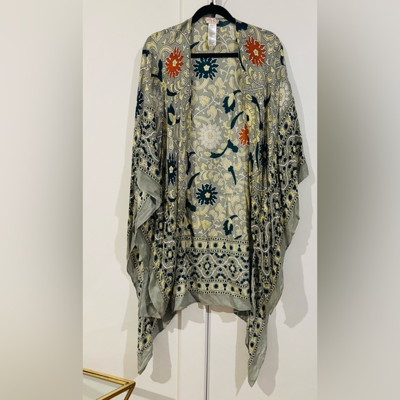 Free People Magic Dance Kimono Green Tea One Size Fits All - Picture 3 of 6